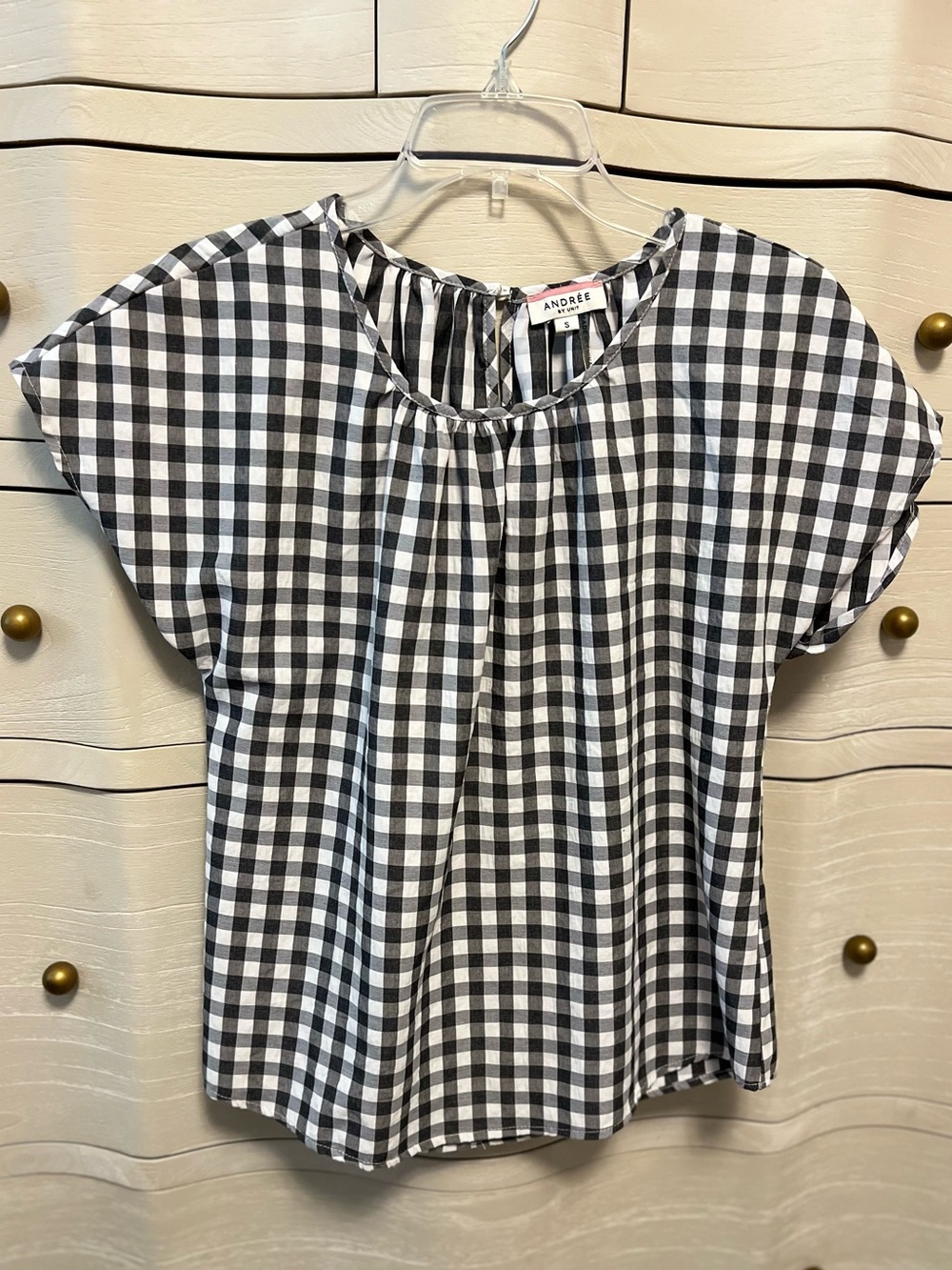 Andree by Unit Gingham Top Size Small